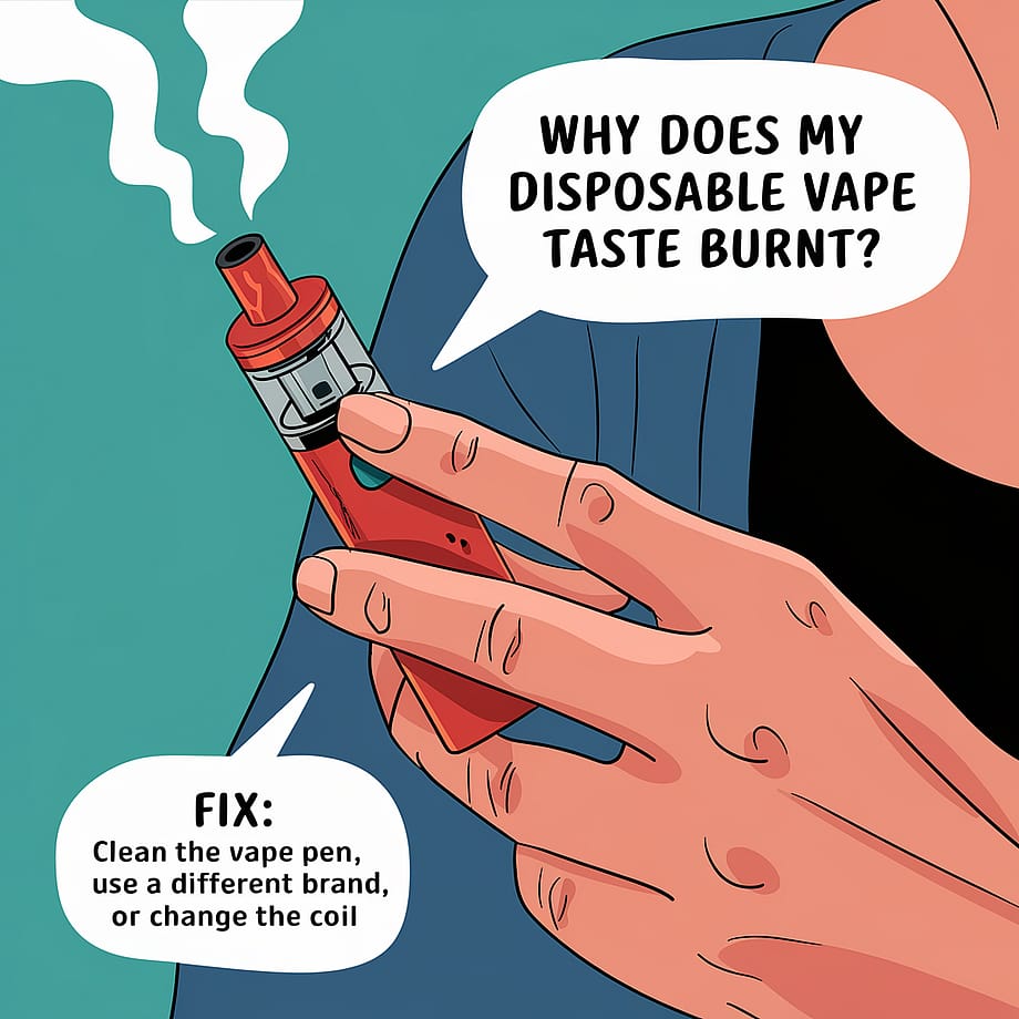 Why Does My Disposable Vape Taste Burnt and How Can I Fix It?